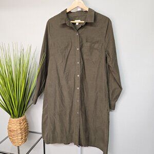 NWT J.Jill Soft-Corduroy Shirt Dress Medium